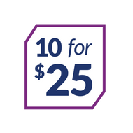 10 pour 25 $